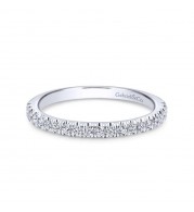 Gabriel & Co. 14k White Gold Contemporary Anniversary Wedding Band