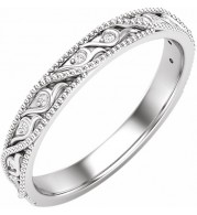 14K White .05 CTW Diamond Anniversary Band