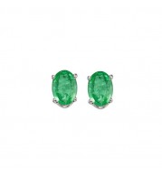 Gems One 14Kt White Gold Emerald (1 Ctw) Earring