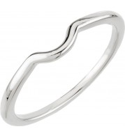 14K White Band for 4.5 mm Engagement Ring