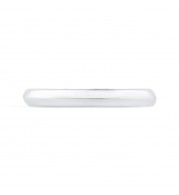 Shah Luxury 14K White Gold Plain Wedding Band