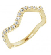 14K Yellow 1/3 CTW French-Set Diamond Anniversary Band