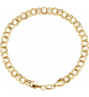 14K Yellow 7.9 mm Double Link Charm 7.25 Bracelet