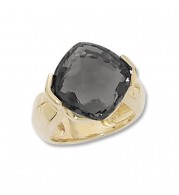 Carla 14k Yellow Gold Cushion Onyx Ring