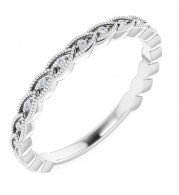 14K White .08 CTW Diamond Anniversary Band