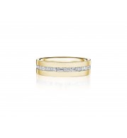 Henri Daussi 6mm Men's Wedding Band MB134 18k Gold Yellow 1.31 Ctw.