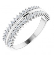 14K White 1/3 CTW Diamond Anniversary Band