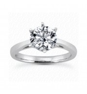 14k White Gold Semi-Mount Solitaire Engagement Ring