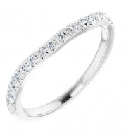 Platinum 1/4 CTW Diamond Matching Band