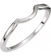 14K White Band for 6.5 mm Engagement Ring