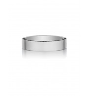 Henri Daussi 5mm Men's Wedding Band  Platinum White 0.40 Ctw.