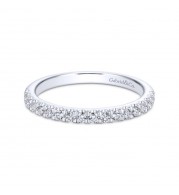 Gabriel & Co. 14k White Gold Contemporary Anniversary Wedding Band