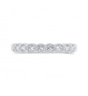 Shah Luxury Round Half-Eternity Diamond Wedding Band In 14K White Gold