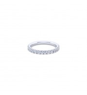 Gabriel & Co. 14k White Gold Contemporary Diamond Wedding Band