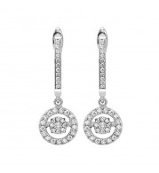 Gems One 10KT White Gold & Diamond Rhythm Of Love Fashion Earrings  - 1/2 ctw