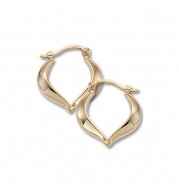 Carla 14K Yellow Gold Small Heart Shaped Hoop Earrings