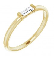 14K Yellow 1/8 CTW Diamond Stackable Ring