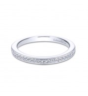 Gabriel & Co. 14k White Gold Contemporary Eternity Wedding Band