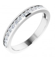 14K White 3/8 CTW Diamond Channel-Set Anniversary Band