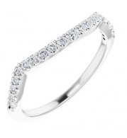 14K White 1/4 CTW Diamond Band for 5.8 mm Round Ring