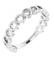 14K White Stackable Ring