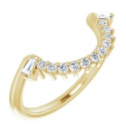 14K Yellow 1/5 CTW Diamond Matching Band