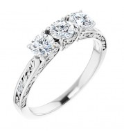 14K White 7/8 CTW Diamond Anniversary Band