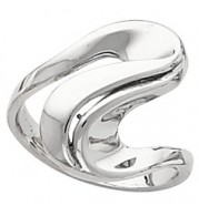 14K White Freeform Ring