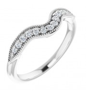 14K White 1/6 CTW Diamond Matching Band