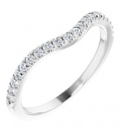 14K White 1/5 CTW Diamond Matching Band