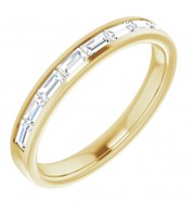 14K Yellow 1/2 CTW Diamond Channel-Set Anniversary Band