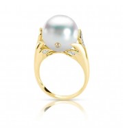 Imperial Pearl 14k Yellow Gold Freshwater Pearl Ring