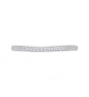 Shah Luxury 14K White Gold Round Diamond Half-Eternity Wedding Band