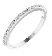 14K White 1/8 CTW Diamond Matching Band