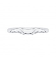 Shah Luxury 14K White Gold Plain Wedding Band