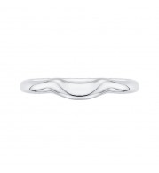 Shah Luxury 14K White Gold Plain Wedding Band