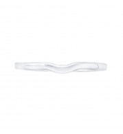 Shah Luxury 14K White Gold Plain Wedding Band
