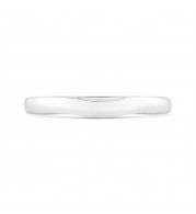 Shah Luxury 14K White Gold Plain Wedding Band
