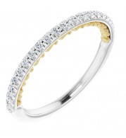 14K White & Yellow 1/5 CTW Diamond Anniversary Band