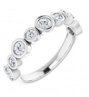 14K White 3/4 CTW Diamond Anniversary Band