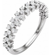 14K White 1/3 CTW Diamond Anniversary Band