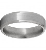 Titanium Beveled Edge Band with Satin Finish