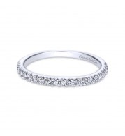 Gabriel & Co. 14k White Gold Contemporary Anniversary Wedding Band