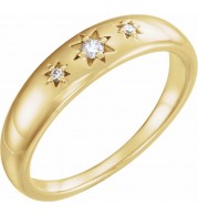 14K Yellow .05 CTW Diamond Starburst Ring