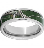 Serinium Pipe Cut Band with Realtree AP Green Inlay