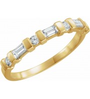 14K Yellow 3/8 CTW Diamond Anniversary Band