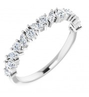 14K White 1/2 CTW Diamond Anniversary Band