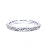 Gabriel & Co. 14k White Gold Contemporary Diamond Wedding Band
