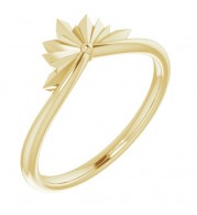 14K Yellow Starburst Ring