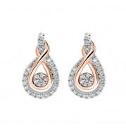 Gems One Mix Metal P-Gold Silver Diamond (1/5Ctw) Earring